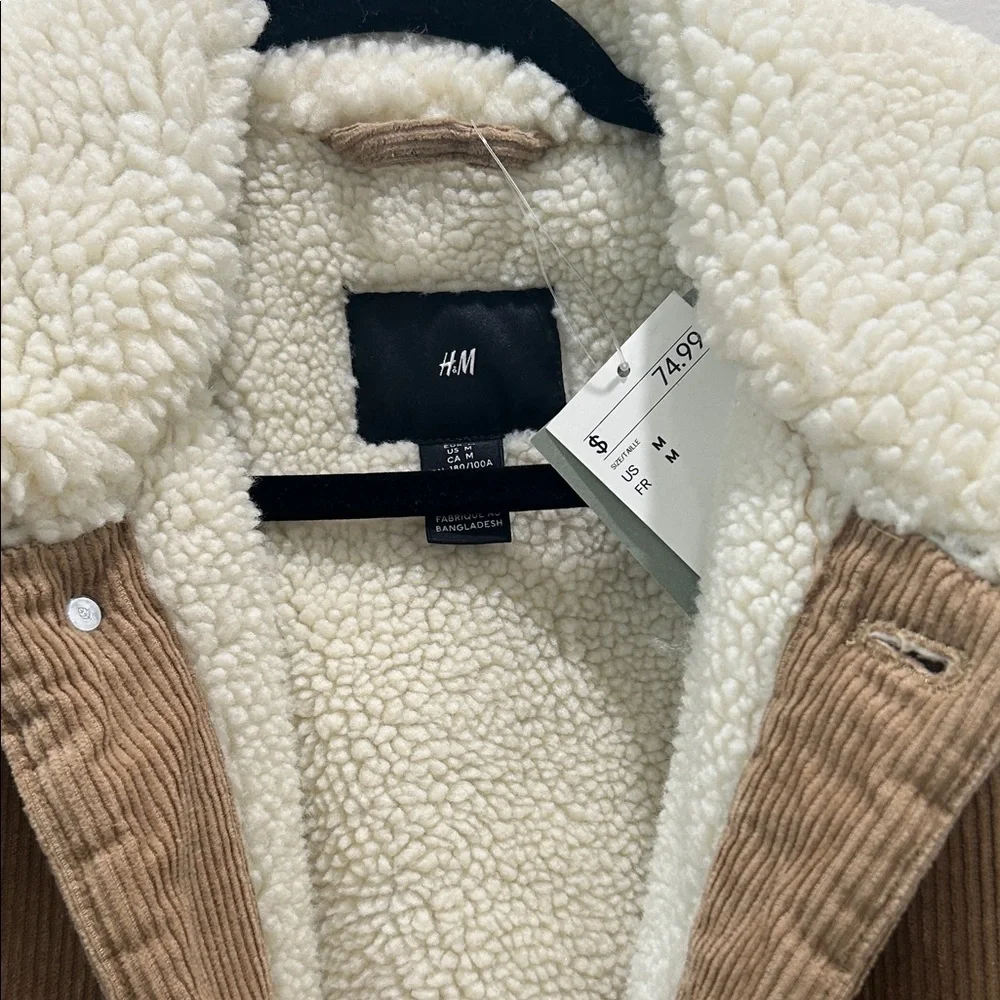 H&M Cream Sherpa Jacket - Picture 3 of 7